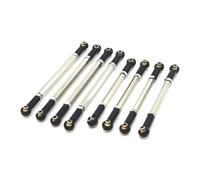 Accesorio Coche RC para MN para MN128 1/12 8 Piezas Metal Ajustable Chasis Enlace RC Coche Actualización Reajuste Accesorios Reemplazo Reparación(Black)