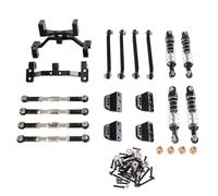 Accesorio Coche RC Para MN Para MN99s Para MN98 V2 Modelo 1/12 Juego De Amortiguadores Varilla Metal Accesorios Actualización Coche Control Remoto(Black)