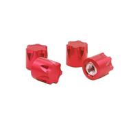 Accesorio Coche RC para Tamiya para Yokomo para HSP para Traxxas para Trx4 para Trx6 para Slash D90 D110 para Scx10 1/10 RC Crawler 4 Piezas Aleación CNC M4 Tuerca Llanta Tapa Sombrero(Red)