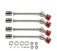 Accesorio Coche RC para Traxxas para Maxx para Widemaxx 1:10 8996X 89086-4 Eje Transmisión Extendido Acero CVD Piezas Mejora Metal Modelos Coches RC Crawler(Silver Red)