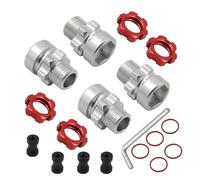 Accesorio Coche RC para Traxxas para Slash para Rustler para Stampede 2WD 4X4 1/10 para Cubo Hexagonal para Rueda Estriada Metal Piezas Actualización para Coche RC(Red)
