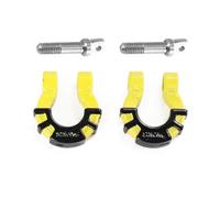 Accesorio Coche RC para Traxxas para TRX4 para Axial para SCX10 1/10 RC Crawler Car 2 Piezas Parachoques Metal con Anilla En D Gancho Remolque Rojo Mejora Rescate para Remolque(Yellow)