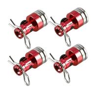 Accesorio Coche RC para TRX4 para HSP para Redcat 1/10 4 Piezas Clips Columna Carcasa Contacto Montaje Poste Carrocería Stealth RC Drift Car Más Accesorios Reparación(Red)