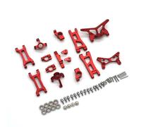 Accesorio Coche RC para Wltoys 244016 para LOSI Micro-B 1/24 2WD para Buggy RTR Metal para Brazo Oscilante C para Asiento Copa Dirección Rueda Trasera Piezas Juego 7(Red)