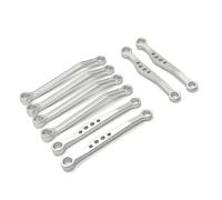 Accesorio Coche RC para WPL 1/16 C64 Reemplazo Reparación Accesorios Coche Control Remoto con Varilla Fija Delantera Trasera Mejorada Met(Silver)