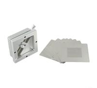 Accesorio de acero inoxidable para mesa de 90 mm con 10 plantillas de corte de precisión que soportan tamaños de bola de 0,3 mm a 0,76 mm (plantilla + 10 plantillas)