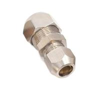 Accesorio de acoplador de tubería Conector de tubo cobre con tuerca seguridad, doble recto, 4-16 mm, juego abrazaderas dobles for tubería latón, 1 pieza(12mm*12mm)