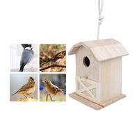 Accesorio de Anidación de Casa de Pájaros de Madera Al Aire Libre para Decoración de Patio de Jardín, Adorno y Vida en la Creación de un Ambiente Acogedor y Acogedor para Prosperar