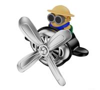 Accesorio de aromaterapia para coche con bonito diseño piloto para aire limpio y alivio del estrés (negro)