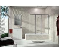 Accesorio de bañera Hüppe Combinett 3 piezas plata mate vidrio artificial