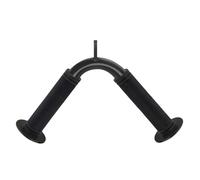Accesorio de barra en V, asas de acero para tríceps con agarre de goma antideslizante, accesorio de cable de agarre en V, para tríceps, gimnasio, entrenamiento, interior y exterior, espalda LAT para