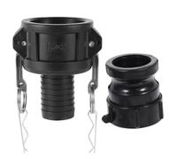 Accesorio de bloqueo de leva de 60 mm y adaptador de conector de manguera de 25 mm para tanques IBC que ofrece una conexión segura y fácil fijación de manguera