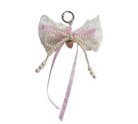 Accesorio de bolso de lazo de perlas de imitación y encaje diseño portátil accesorio de moda encanto juvenil de moda para los amantes del estilo dulce, フリーサイズ