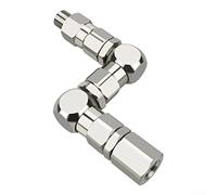 Accesorio de bomba de pulverización de pintura de junta giratoria tipo Z, conector de rotación de 360 ° de acero inoxidable, alta presión de 6500 PSI, ajuste multiángulo, extensión giratoria de