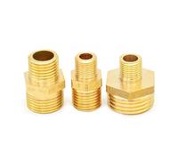 Accesorio de boquilla hexagonal for tubería de latón de 1/8, 1/4, 3/8, 1/2 y 3/4 pulgadas, conector macho a macho for agua, aceite y gas, 1 unidad(3-4 fen)