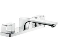 Accesorio de borde de bañera de 3 agujeros hansgrohe AXOR Urquiola, proyección 198mm, 11436000, Color: cromado