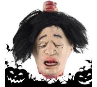 Accesorio de cabeza de Halloween - Accesorio para cabeza horriblemente cortado, decoración de Halloween glasear sangre | Cabeza de terror de látex impermeable, cabeza realista interior y exterior para