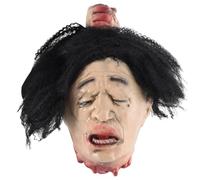 Accesorio de cabeza de Halloween | Accesorio sangriento de cabeza cortada para Halloween, decoración de terror de látex para interiores y exteriores, dormitorios, patios, casas embrujadas, salas de