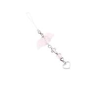 Accesorio de cadena para teléfonos de moda, elegante cadena de teléfono con alas, colgante de teléfono con cuentas para mujeres y niñas