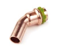 Accesorio De Cobre Sudo-Press Ángulo 45° 28 Mm Interior/Exterior Contorno V DVGW