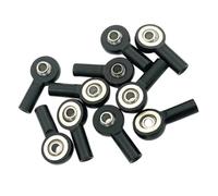 Accesorio De Coche RC para 1:10 1RC Hebilla Cabeza Bola Extremos Varilla Enlace Articulación Unión Soporte M2 Piezas Repuesto Coche Teledirigido Reemplazo DIY Modificado(Black)