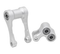 Accesorio De Coche RC para LOSI Promoto MX 7075 1/4 Montaje Servo Dirección Aleación Soporte Amortiguador Trasero Varilla Amarre Motocicleta RC con Rodamientos Agrandados(Silver)