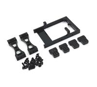 Accesorio De Coche RC Para MN Para WPL 1/16 1/12 Viga Transversal Caja Engranajes Dirección Soporte Amortiguador RC Crawler Coche Camión Piezas Accesorios Reemplazo Uso(Black)