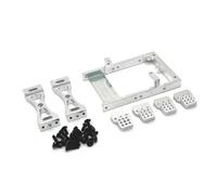Accesorio De Coche RC Para MN Para WPL 1/16 1/12 Viga Transversal Caja Engranajes Dirección Soporte Amortiguador RC Crawler Coche Camión Piezas Accesorios Reemplazo Uso(Silver)
