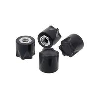 Accesorio De Coche RC para Traxxas para TRX4 para Axial para SCX10 90046 D90 para Tamiya para MST 1/10 4 Piezas Tapacubos Aluminio Llanta Rueda Tuerca M4 Repuestos Coches RC(Black)