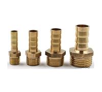 Accesorio de cola manguera púas macho latón for combustible, aire, gas, agua, aceite, 4 m-12 m, 1/8'', 1/4'', 1/2'', conector neumático, enchufe conexión(3/8",Tube 8mm)