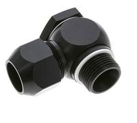 Accesorio de compresión codo de aluminio 26x19mm y G1'' con rosca macho 10 bar PVC y PA