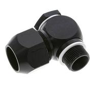 Accesorio de compresión codo de aluminio 26x19mm y G3/4'' con rosca macho 10 bar PVC y PA