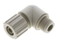 Accesorio de compresión codo PP 15x9mm y G1/2'' con rosca macho 10 bar PVC y PA