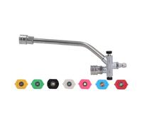 Accesorio de conector de cañón de espuma Lavadora a presión Accesorio de doble punta con 7 boquillas pulverizadoras y conexión rápida de 4 pulgadas para lavado de entradas de