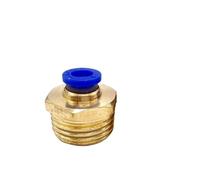 Accesorio de conexión a presión neumática recta de 1 pieza for PC for conectar manguera de aire de 4 a 12 mm de diámetro exterior, conector de rosca macho BSP de 1/8", 1/4", 3/8" y 1/2"(4MM,3/8")