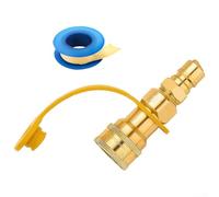 Accesorio de conexión rápida de latón de 1/2 para sistemas de gas LP y gas natural, diseñado para parrillas, calentadores y electrodomésticos de baja presión RV