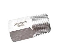 Accesorio de conversión de acero inoxidable Adaptador de acero inoxidable con buje reductor hexagonal 3/8" macho a hembra M10 14 16-20 1/8" 1/4" 1/2"(1L4 BSPT FEMALE_MALE TO FEMALE)