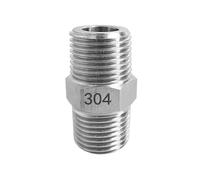 Accesorio de conversión de acero inoxidable Adaptador de conexión for tubería acero inoxidable, conector macho G1/8" a M6 M10-20 1/8" 1/4" con niple hexagonal(1l8 NPT Male)