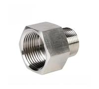 Accesorio de conversión de acero inoxidable Buje reductor hexagonal M4x0,7 hembra a macho M10x1,5 de acero inoxidable 304, adaptador alta presión