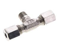 Accesorio de corte en T de acero inoxidable 6L y M10x1 (con) con rosca macho 315 bar ISO 8434-1