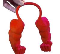 Accesorio De Disfraz De Mascota Gracioso Impreso En 3D para Gatos Y Perros Pequeños, Disfraz De Brazo Musculoso Gigante para Gatitos para Fiestas De Halloween Y Cumpleaños. (Rojo, puño)