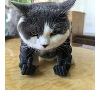 Accesorio De Disfraz De Mascota Gracioso Impreso En 3D para Gatos Y Perros Pequeños, Disfraz De Brazo Musculoso Gigante para Gatitos para Fiestas De Halloween Y Cumpleaños. (Negro, Dedo)