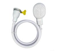 Accesorio de ducha portátil para grifo de baño con abrazadera de ajuste DN15, manguera de ducha de goma flexible para lavado de mascotas y uso doméstico, 13 m/22 m, blanco opcional (1,3 metros)