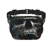 Accesorio de entrenamiento cuadrado de doble capa con estampado de calavera fantasma de terror, bolsa de viaje de moda para hombres y mujeres