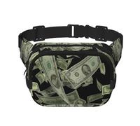 Accesorio de entrenamiento cuadrado de doble capa con estampado de signo de dólar, bolsa de viaje de moda para hombres y mujeres