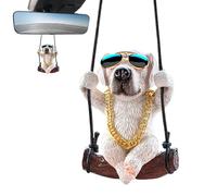 Accesorio De Espejo De Coche Para Perros - Cart Swing Dog Ornament | Espejo De Visibilidad Del Perro | Espejo De Automóvil Ajustable Para Conducir Seguros Con Mascotas, Perfecto Para Dueños De Perros,