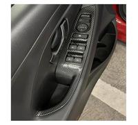 Accesorio De Estilo Interior Del Coche Para Hyundai Para I30 N LHD Consola Tablero Interior Palanca Cambios Taza Agua Botón Ventana Cubierta Moldura Ventilación Aire Carbono(Window Button Cover)