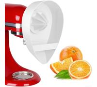 Accesorio de exprimidor de cítricos compatible con mezcladores para extracción de naranja y limón con separador de pulpa integrado, construcción de ABS blanco resistente, herramienta de cocina que