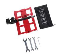 Accesorio de guía de fresado de losa de madera para usuarios de motosierras, guía de corte con abrazadera de metal con orificios de posicionamiento, bolsa de almacenamiento y juego de llaves para uso