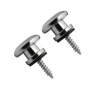 Accesorio de Guitarra 2 Uds Cabeza De Setas Botones De Correa De Guitarra Cerraduras De Correa De Metal Para Piezas De Bajo (Color : Silver)
